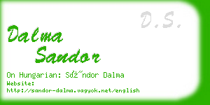 dalma sandor business card